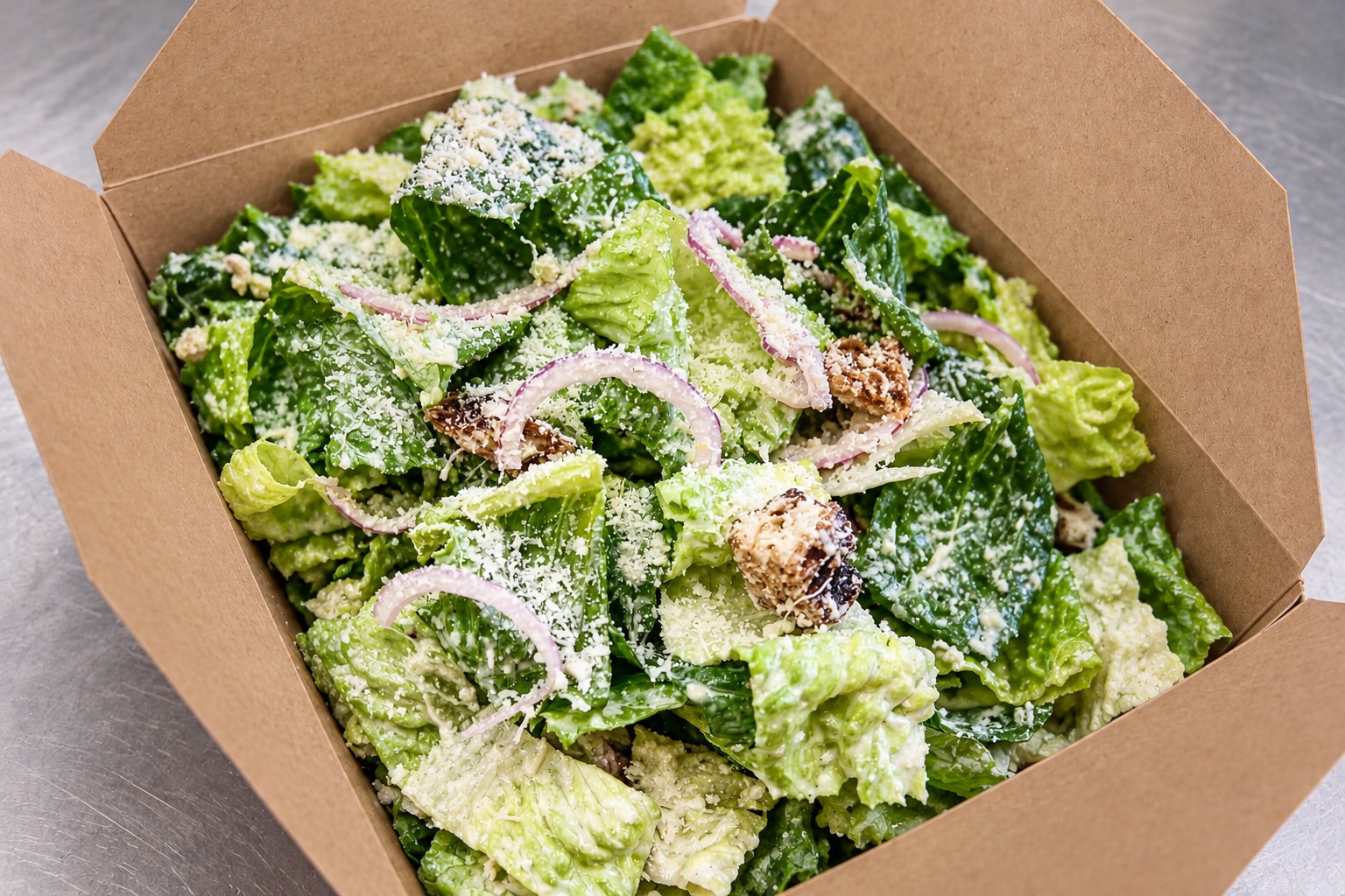 Lemony Romaine Caesar Salad
